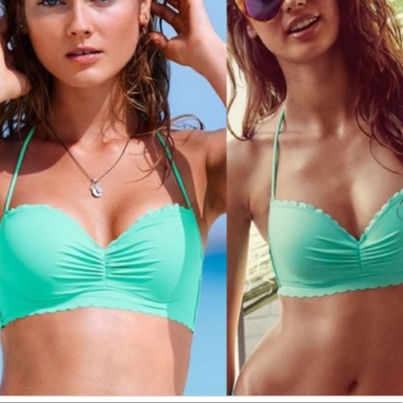 Sundazed Swim top Scallop Edge Seafoam 32DD - Picture 1 of 4